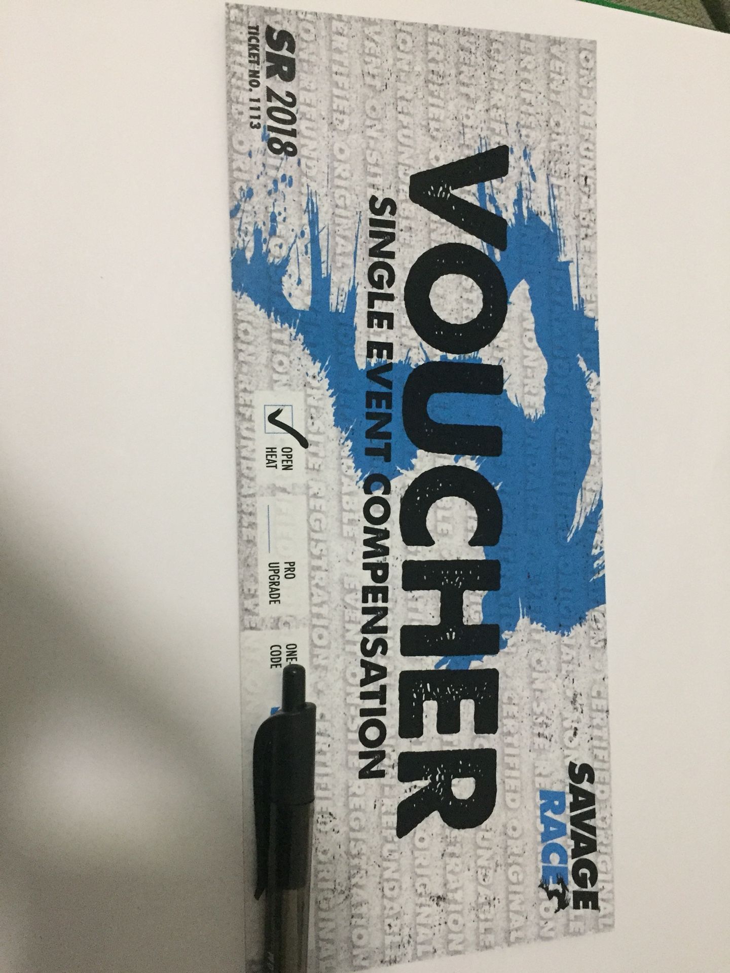 SAVAGE RACE VOUCHER