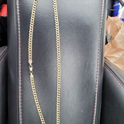 18 Karat Gold Plated Cuban Necklace