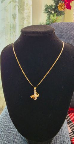 Cadena y Dije Mariposa 14KT