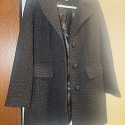 Black boucle peacoat by Gallery New York. Good for winter and fall. Never worn, no tags size SP  
