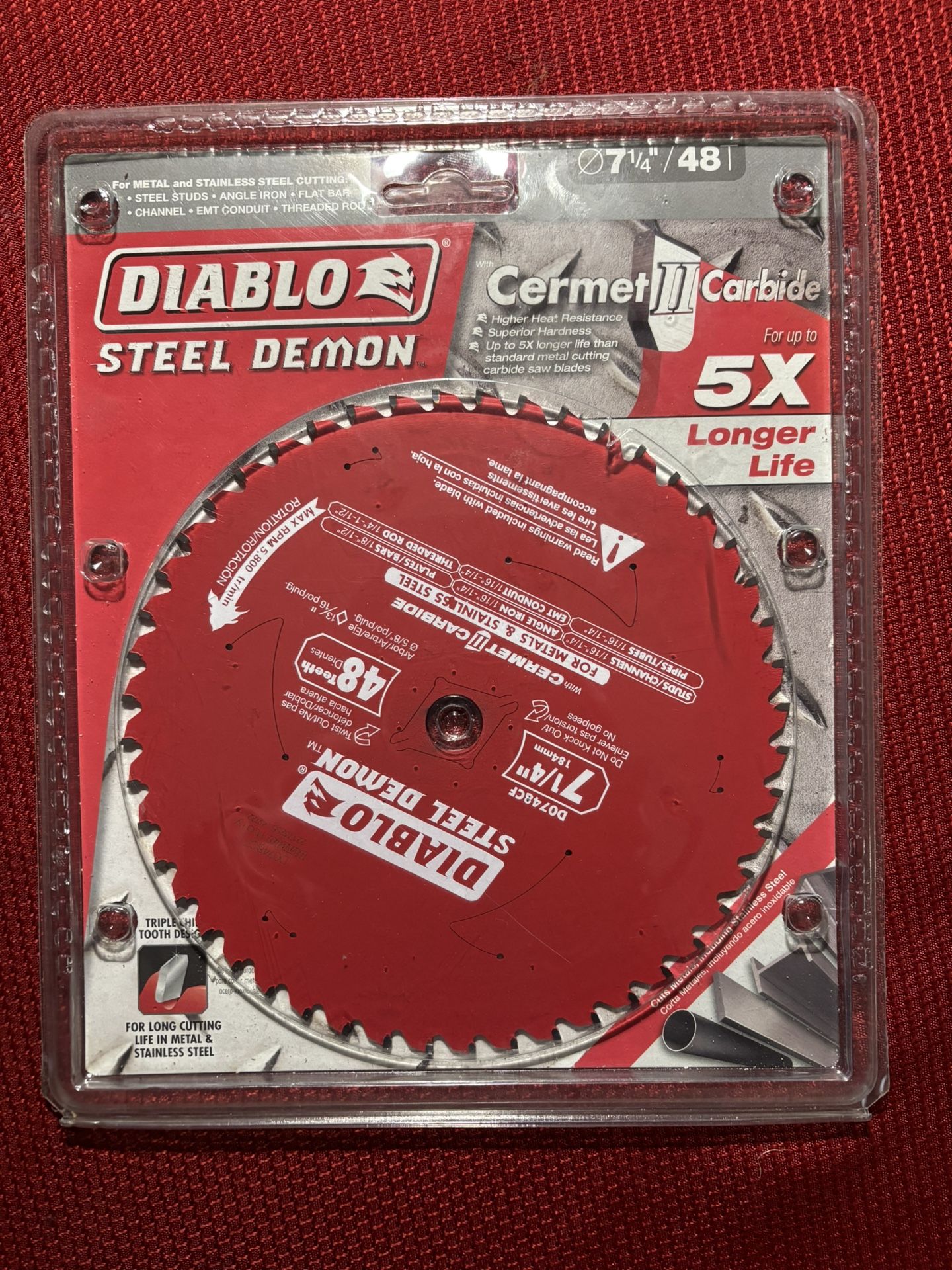 Diablo Steel Demon 7 1/4” With Cermet Carbide