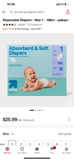 Diapers size 1