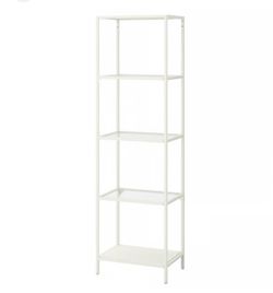 White Metal Open Shelving Unit