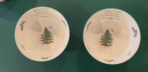 Two Spode Christmas Bowls
