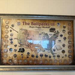 Beautiful Framed Pic with Dirt from all 30 MLB Ballparks