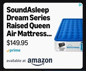 SoundAsleep Dream Series Raised Queen Air Mattress, Blue