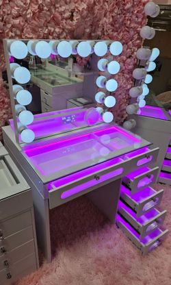 New Contemporary Vanity Desk and Vanity Mirror W/ Built-in Bluetooth speakers From $1299 TODAY OFFER UP SPECIAL $999!