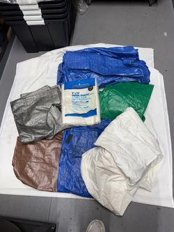Small tarps paper/plastic Protective Sheets white table cloth