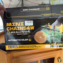 Tietoc Mini Chainsaw 6 Inch Cordless [Ease of Use] Portable Electric Chainsaw, Small Handheld Battery Powered Super Saw for Tree Branches,