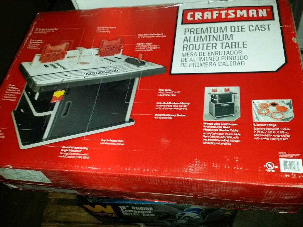New Craftsman Premium Die Cast Aluminum Router Table