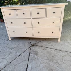 Cream Dresser with Black Knobs