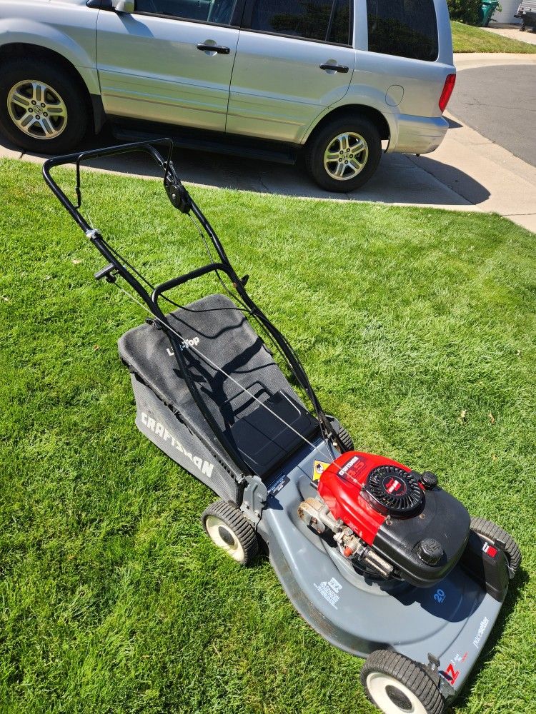 Craftsman 20-in 4.5 HP 195cc Self-propelled Comfort Base LawnMower With Full Tune Up New Carburetor New Coil Etc Great Condition