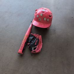 Girls T-ball Softball Setup