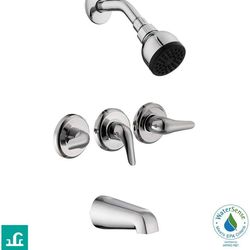 Glacier Bay Aragon 3-Handle 1-Spray Tub and Shower Faucet in Chrome (Valve Included)