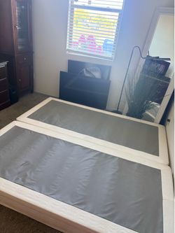 Bed frames available for pick up only 2 twins