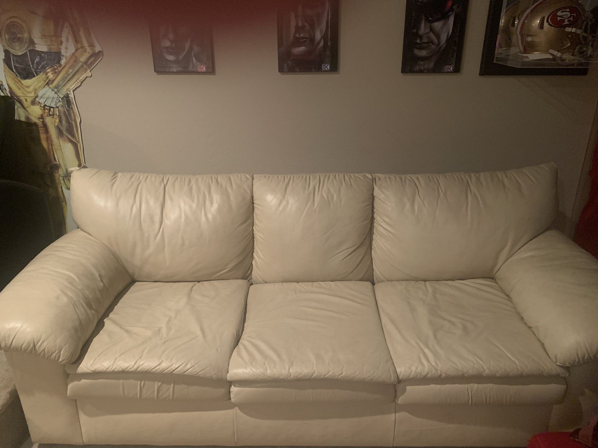 White Leather Couch
