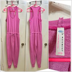 Free People Movement P I N K Jumpsuit With Cinch Waist Size XS