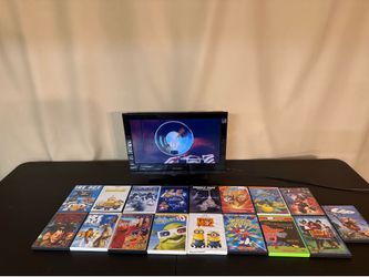 Combo tv , DVD , Blu Ray player with Disney movies.