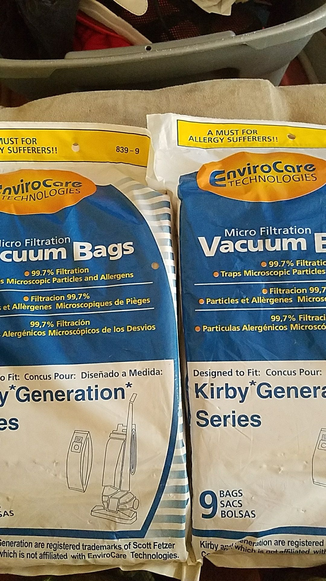 Kirby generation series vacuum bags