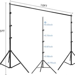 White Paper Photo Backdrop with Stands