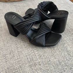 A New Day Women's Jessa Mule Heels Size 7 Black