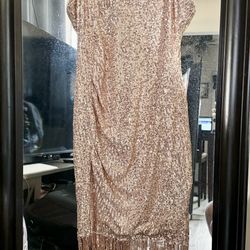 Gold Seguin Dress - Great Gatsby Dress Large