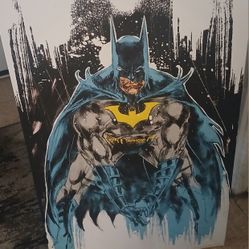 Large Batman Pic Approx 2 1/2 Ft Wide & 3 1/2 Tall