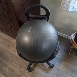 Yoga ball swivel stand desk chair