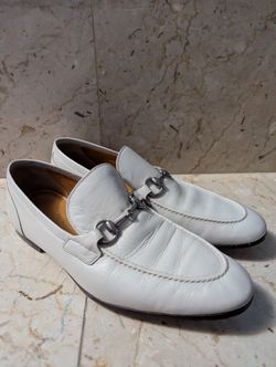 White Men's Gucci Jordaan Loafers