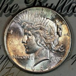 * 1928-P * NEAR+ GEM BU MS PEACE SILVER DOLLAR * FROM ORIGINAL COLLECTION