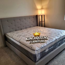 NEW KING BED FRAME WITH MATRESS