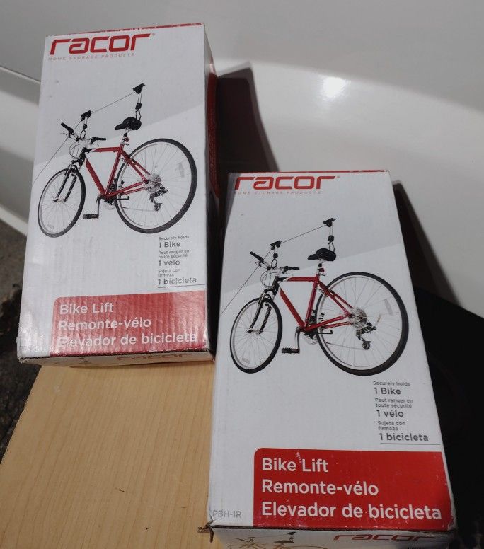  2 New Racor PBH-1R Mounted Bike Lifts