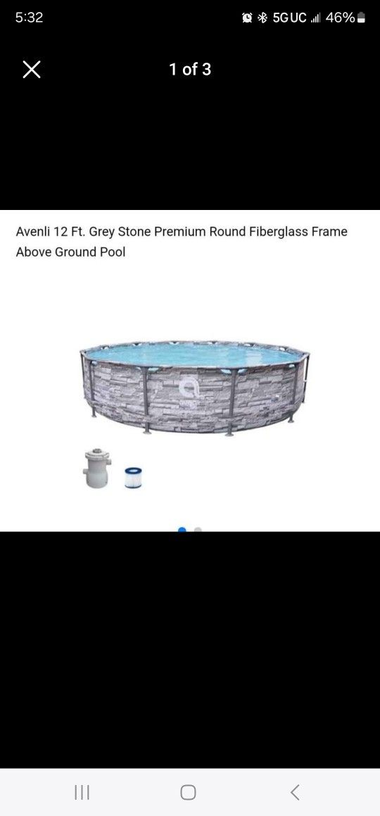 12ft Fiverglass Pool