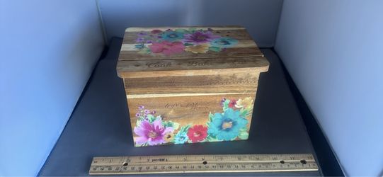 Pioneer woman wood recipe holder box