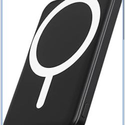 podoru for Magsafe Battery Pack, 5000mAh Magnetic Power Bank with Type-C Cable 20W PD Fast Charging Lighting Input Wireless Portable Charger for iPhon