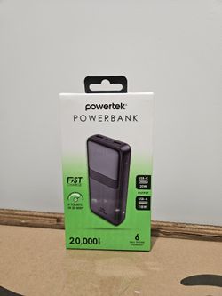 Liquipel Powertek 20,000mAh Portable Charger PD Power Bank with USB-C- Black