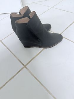 Women’s Black Wedge Booties For Sale $30!! Size 10