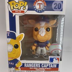Funko Pop! Rangers Captain #20 Texas Rangers MLB Mascot RARE 2023 World Series 