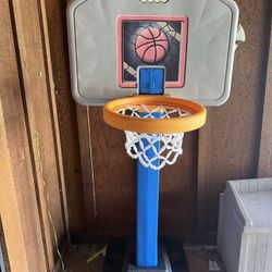 Basketball Hoop, No Ball,  Extended To 6’