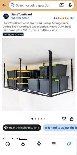 4 x 8 Overhead Garage Storage Rack