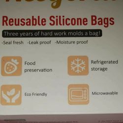 Reusable Silicone Bags (Blue&green)