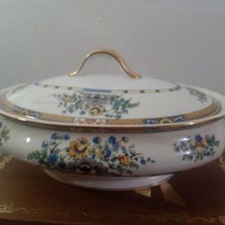 MID CENTURY BAVARIA PORCELAIN OVAL SERVING BOWL 12"