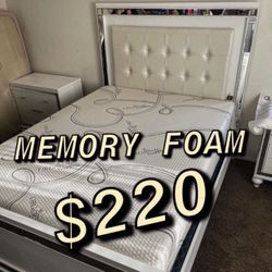 Queen Size Memory Foam Gel Mattress New 