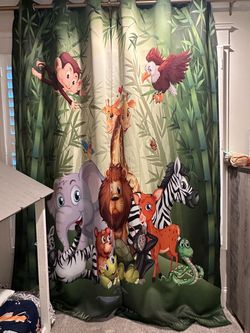 Kids Animals Blackout Curtain : 42x108inches