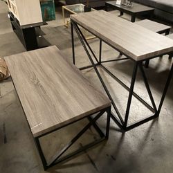 New gray/black coffee table and console table set $200 for both 