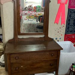 Vintage Hang Mirror, Vintage Vanity/body Mirror/dresser 