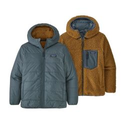 Patagonia Reversible Ready Freddy Fleece Hoody Hood.Jacket Coat Girl XL Women S