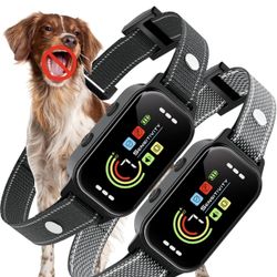2-Pack Anti-Bark Dog Collars – Rechargeable & Smart Sensor