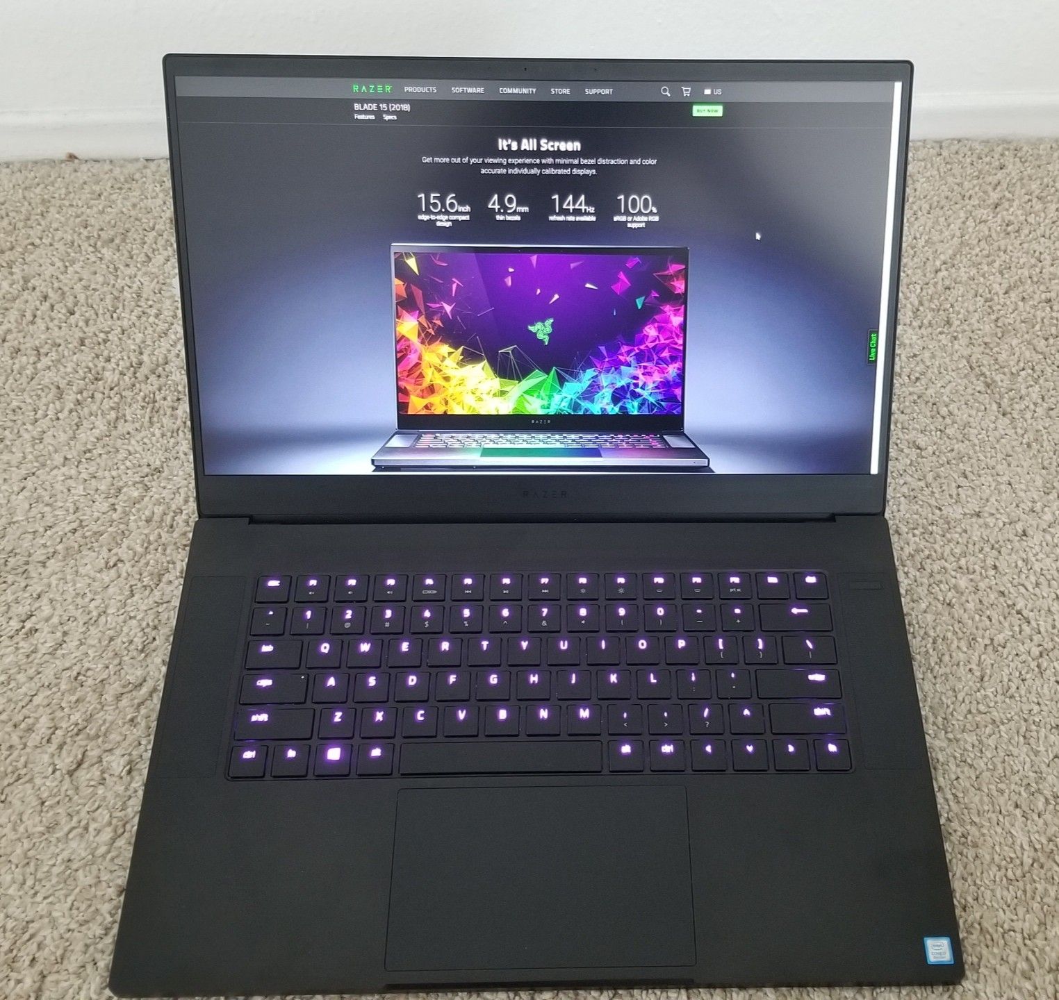 i7 32GB 1TB (Razer Blade 15 Laptop) 144Hz GTX1070