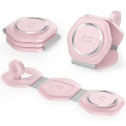 3 in 1 Wireless Charging Station for Apple, Foldable, Magnetic Travel Charger for Multiple devices